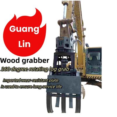 Mesin Penggalian GuangLin Batu / Kayu Grabber Setelan 5-26 Ton Excavator