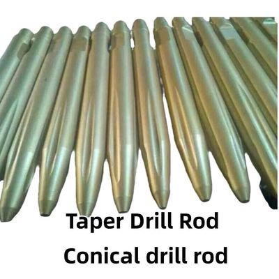 Hammer penghancur Taper Pengeboran Rod, Konik Pengeboran Rod Untuk Excavator Breaker Hammer