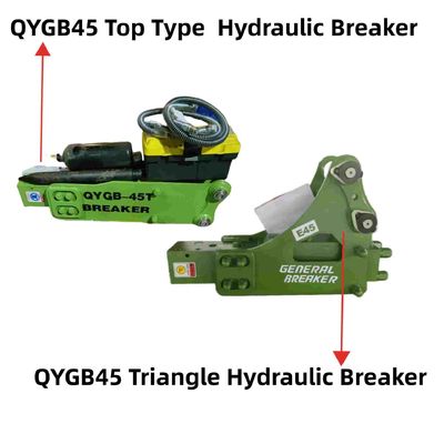 QYGB45 Top Type / Triangle Hydraulic Breaker 45 Chisel Untuk Pekerjaan Konstruksi