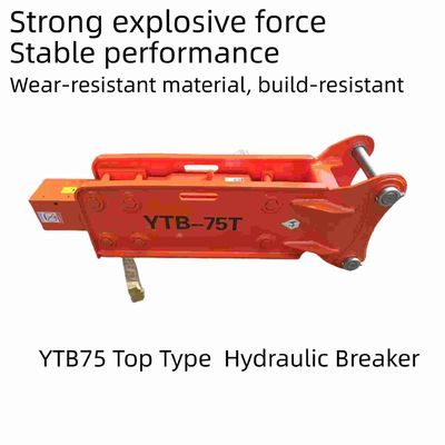 75 Chisel Top Type Hydraulic Breaker Wear Resistant YTB75 untuk Penggali 6-8 Ton