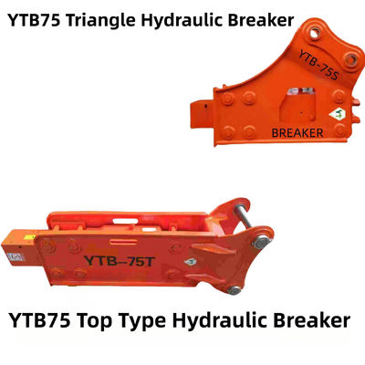 YTB75 Top Type / Triangle Hydraulic Breaker 75 Chisel untuk Penggali 6-8 Ton