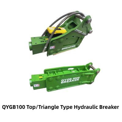 Top Type / Triangle Hydraulic Breaker Hammer QYGB100 100 Chisel untuk 10-16 Ton