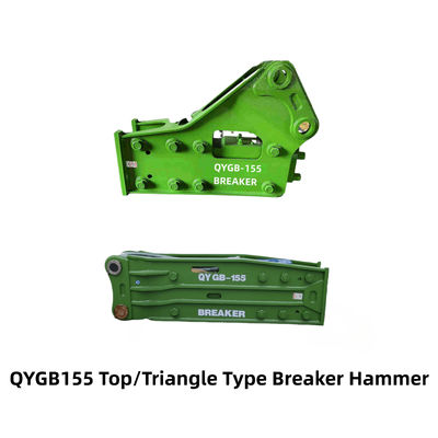 QYGB155 Top Type / Triangle Hydraulic Breaker Hammer Untuk Excavator